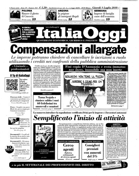 Italia oggi : quotidiano di economia finanza e politica